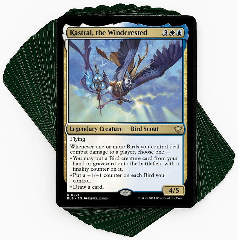 mtg bird card Kastral, the Windcrested
