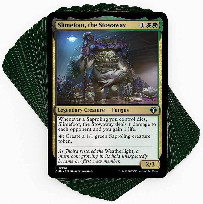 Slimefoot, the Stowaway - Saproling Tokens
