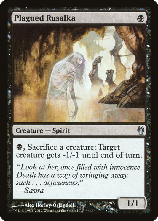 Plagued Rusalka - Golgari deck top card