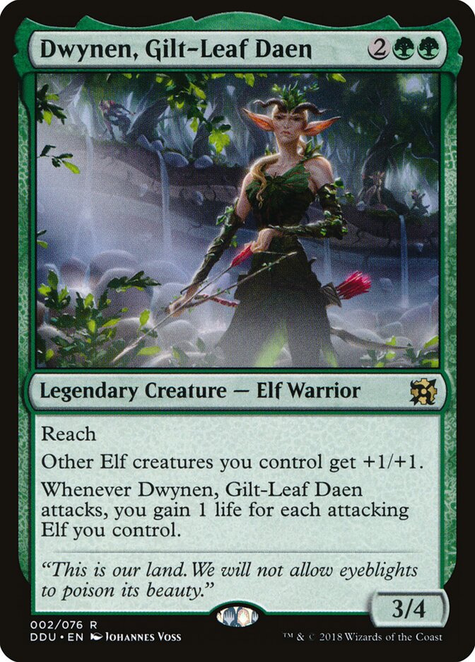 Dwynen, Gilt-Leaf Daen - Elves deck top card