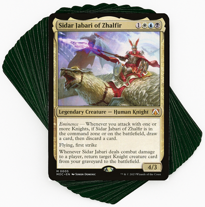 mtg sidar jabari commander deck Sidar Jabari of Zhalfir
