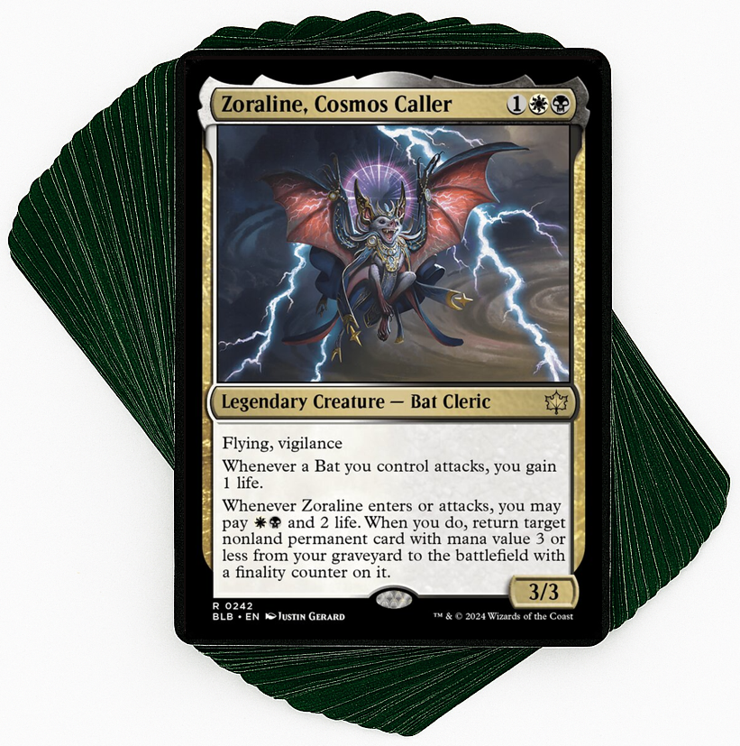 Zoraline, Cosmos Caller - Bats and Lifegain Thursday Night Magic Zoraline, Cosmos Caller - Bats and Lifegain Thursday Night Magic