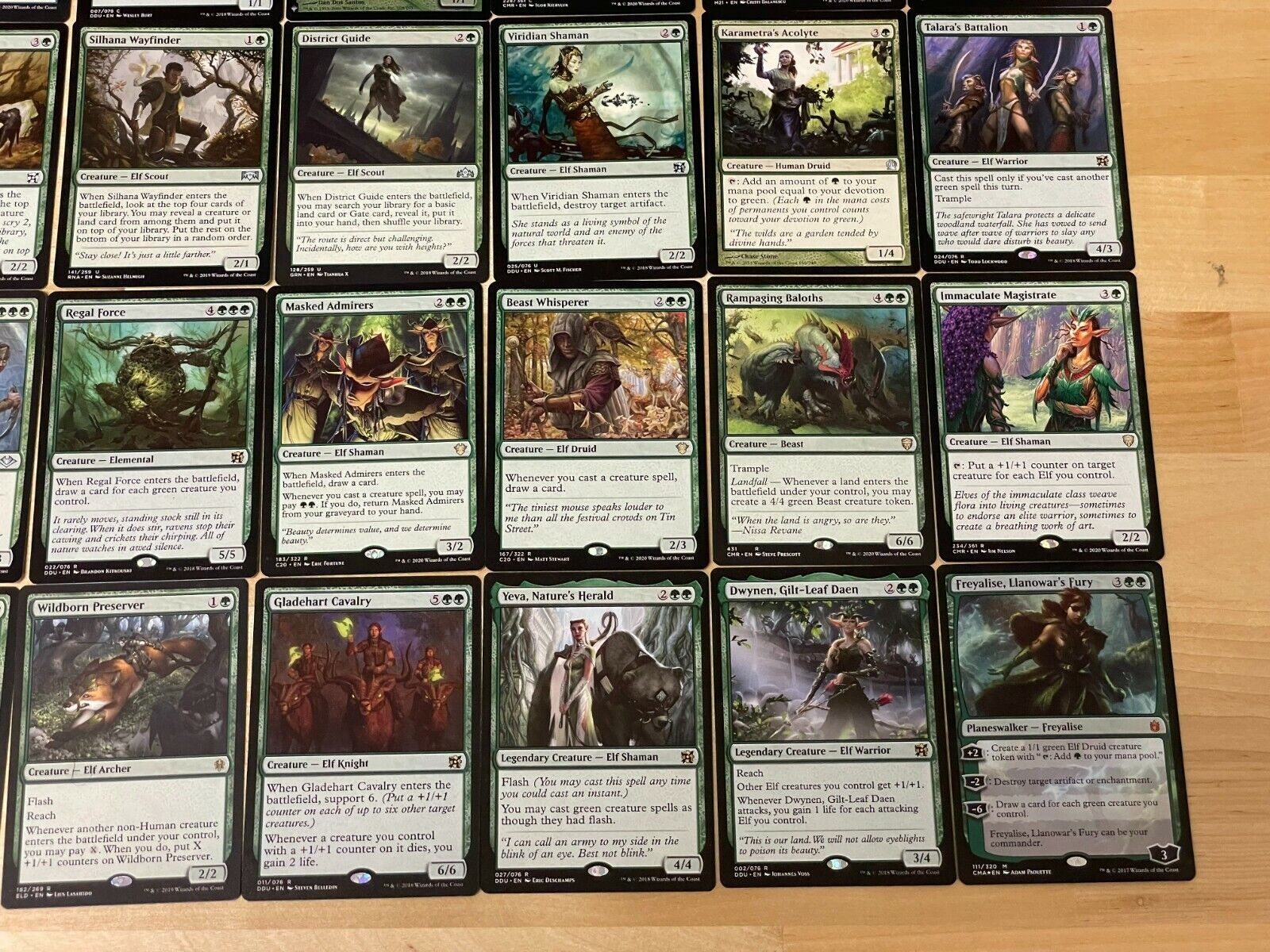 mtg mono green elf commander deck Freyalise, Llanowar's Fury
