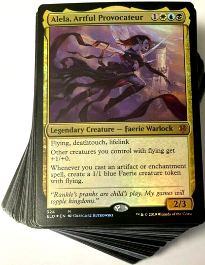 mtg alela commander deck Commander Series #4 Shard Legendary Creature Faerie Warlock Card Text Alela, Artful Provocateur (Commander) |