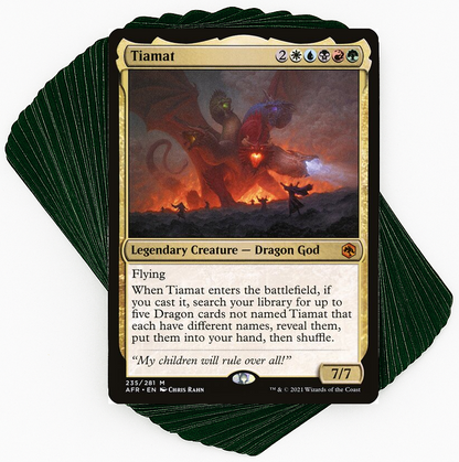 tiamat mtg card price Dragon Tribal Five-Color DnD Magic Commander Deck CommanderComplete then shuffle Tiamat [Dungeons & Dragons: Adventures